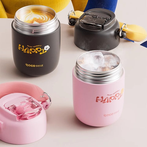 Cocosmile 316 stainless steel vacuum insulated tumbler with cloud handle and whistle straw Cocosmile 316 stainless steel vacuum insulated tumbler with cloud handle and whistle straw