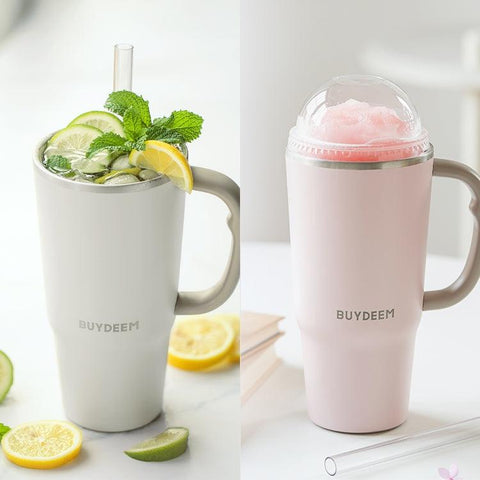 BUYDEEM Jumbo Insulated Tumbler with Handle and Straw 750ml - Stay Cool and Refreshed BUYDEEM Jumbo Insulated Tumbler with Handle and Straw 750ml - Stay Cool and Refreshed