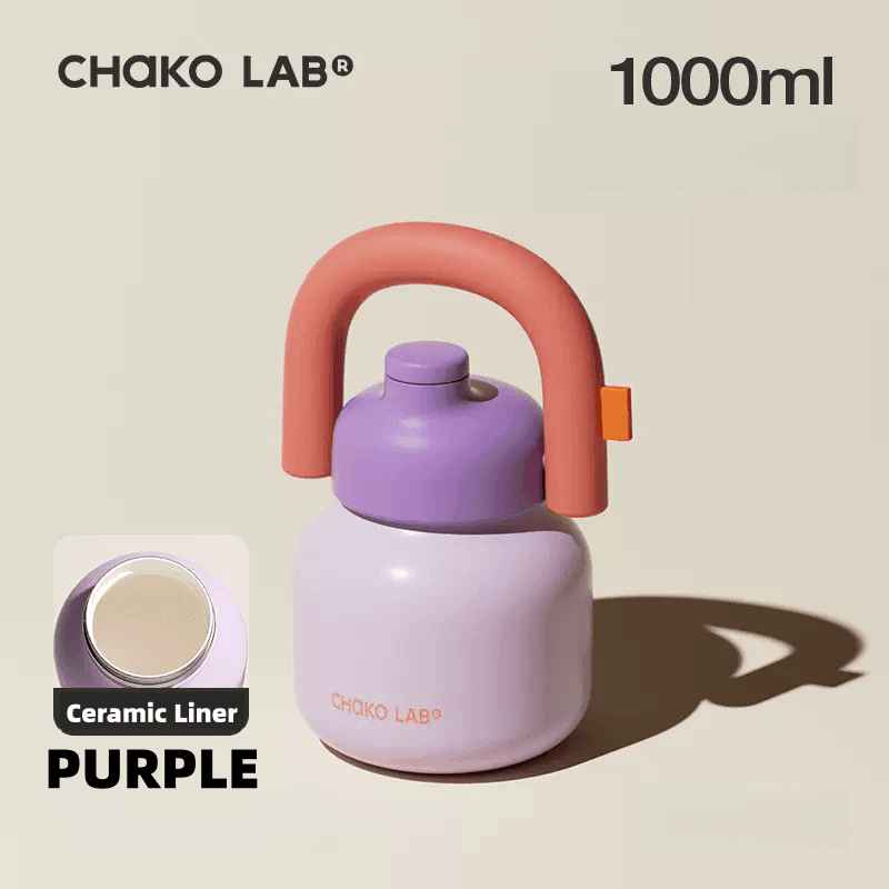 CHAKOLAB 1000ML LinLin Thermal and Cold Insulation Water Bottle - Portable Straw Bottle