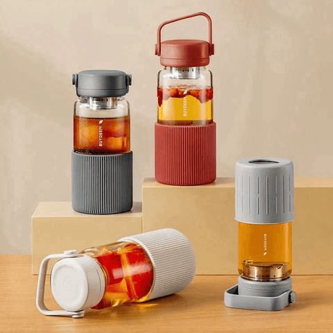 Buydeem Glass Tea Bottle with Infuser 400ml & 600ml Buydeem Glass Tea Bottle with Infuser 400ml & 600ml