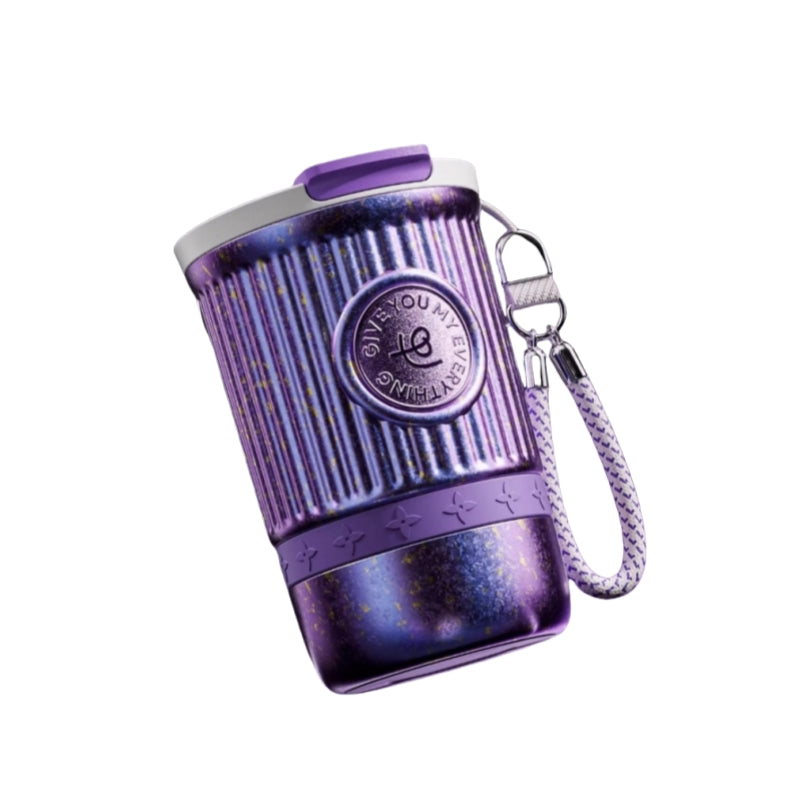 Sidagar Pure Titanium Coffee Cup with 3-in-1 Lid and Carry Strap
