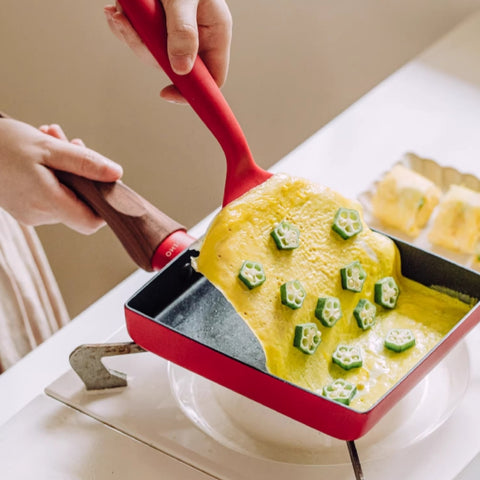 Tamagoyaki Pan with Color-Changing Temperature Display for Perfect Cooking Tamagoyaki Pan with Color-Changing Temperature Display for Perfect Cooking