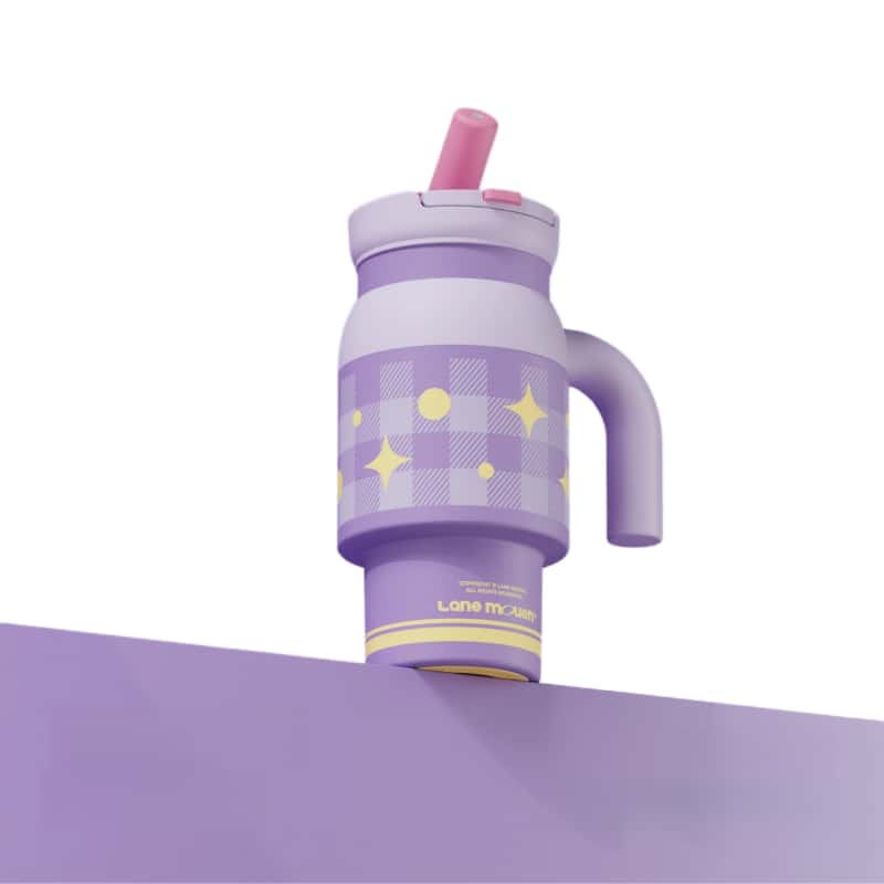 Lane Mouen Beast Milk Insulated Tumbler 900ml Double Wall with Straw