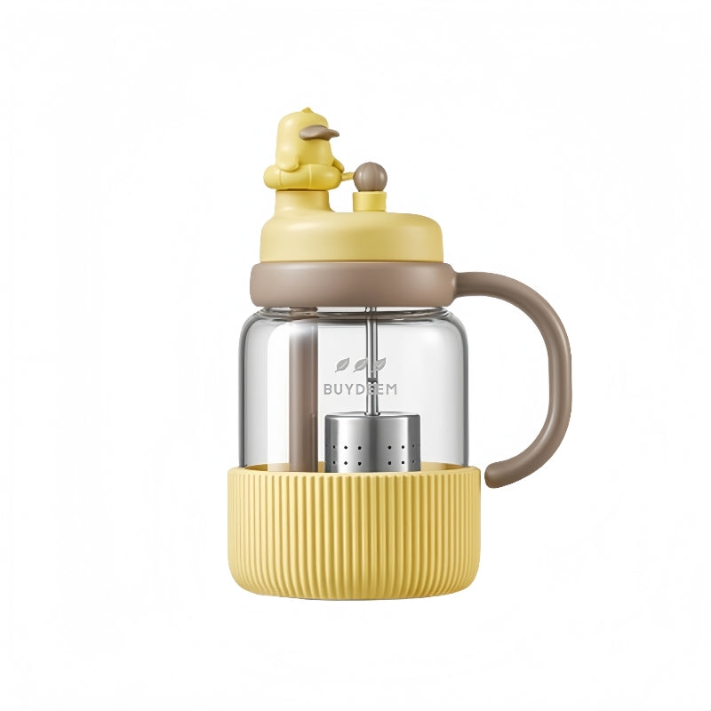 BUYDEEM Automatic Lift Tea Tumbler with Straw