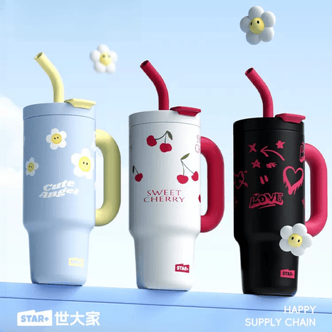 STAR+ Graffiti Mug Water Bottle 1200ml with Straw - Stylish and Functional STAR+ Graffiti Mug Water Bottle 1200ml with Straw - Stylish and Functional