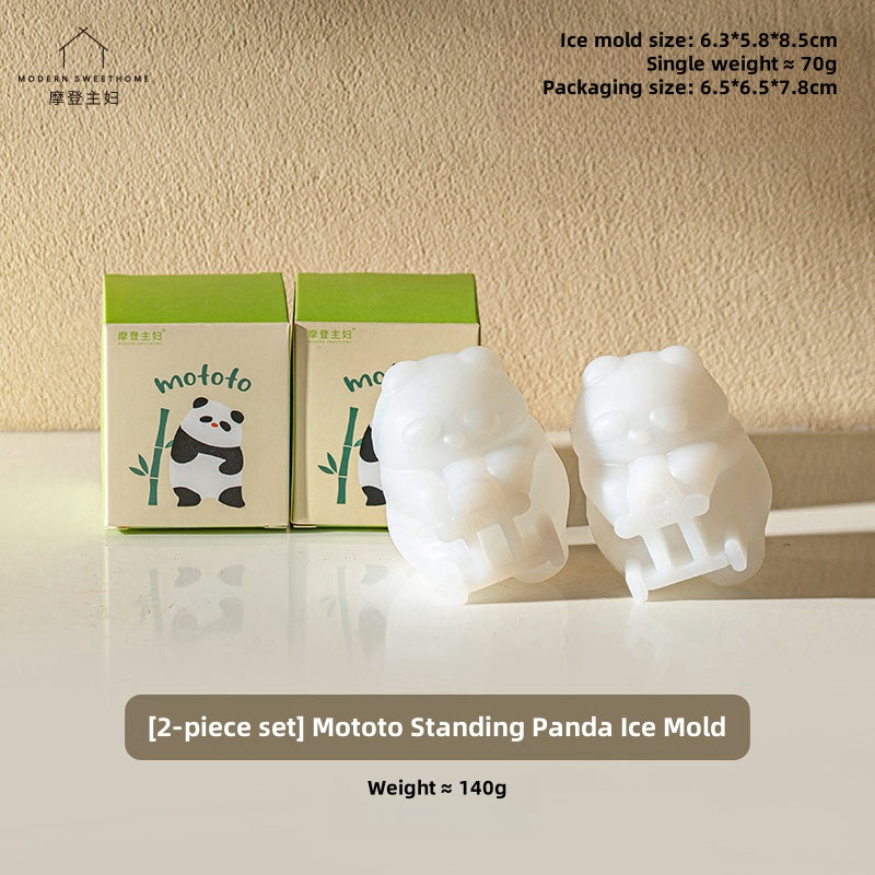 MDZF Sweet Home Mototo Panda-Shaped Ice Mold – Create Adorable Panda Ice Cubes for Fun and Unique Beverages