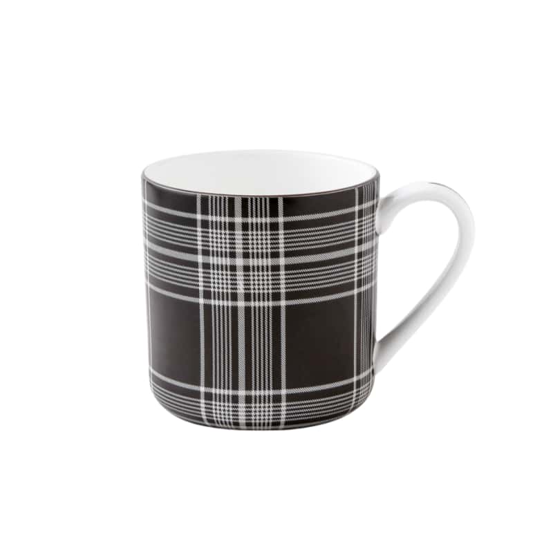 Stechcol Bone China Mug - Luxe Black & White Menswear Design