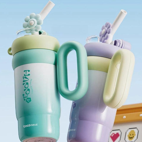 Coco Smile Rotating Flower Thermos Cup - 760ml Coco Smile Rotating Flower Thermos Cup - 760ml