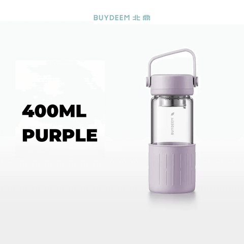 Buydeem Glass Tea Bottle with Infuser 400ml & 600ml Buydeem Glass Tea Bottle with Infuser 400ml & 600ml