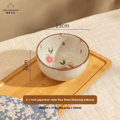 Hand-Painted Japanese Style Rice Bowls Set – 5.1 Inch Microwave & Dishwasher Safe Ceramic Tableware, Eco-Friendly Underglaze Floral Design (Blue Sakura, Falling Blossoms, Mini Cherry, Ten Grass) Hand-Painted Japanese Style Rice Bowls Set – 5.1 Inch Microwave & Dishwasher Safe Ceramic Tableware, Eco-Friendly Underglaze Floral Design (Blue Sakura, Falling Blossoms, Mini Cherry, Ten Grass)