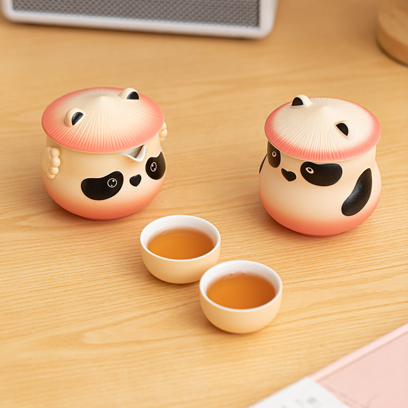 Lead-Free Ceramic Tea Gift Box with Panda Design