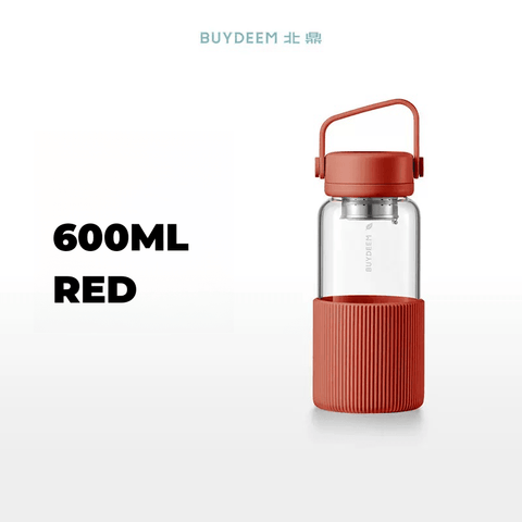Buydeem Glass Tea Bottle with Infuser 400ml & 600ml Buydeem Glass Tea Bottle with Infuser 400ml & 600ml