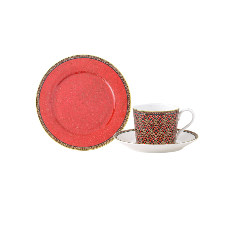 Silver-Eared Mesia Bone China Tea Set – Hand-Painted Embossed Luxury Tea Pot & Cups Set