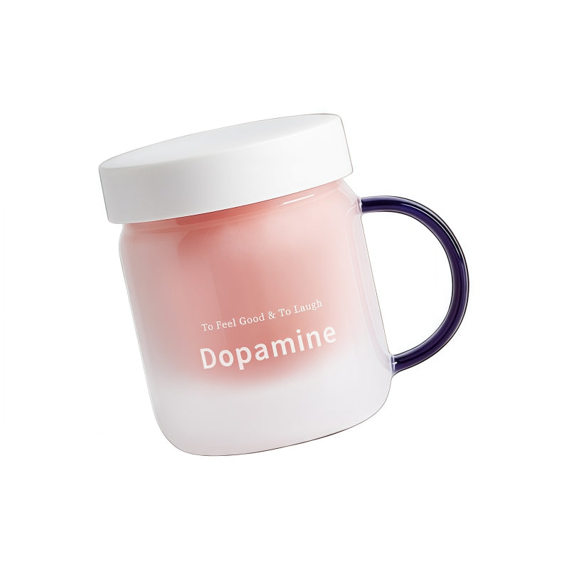 PAOPAO Cup 500ml Dopamine Glass Mug with Ceramic Liner & Tea Separation