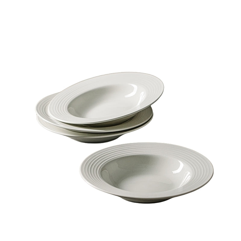 Modern European Threaded Straw Hat Ceramic Plate