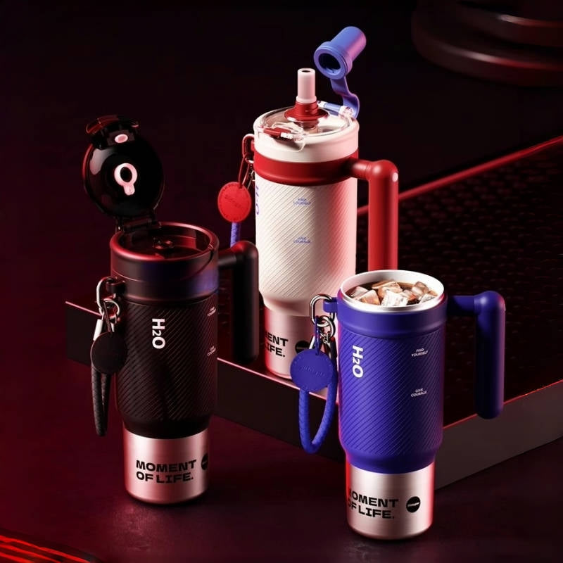 Sidagar Super Ice King 1000ml Triple-Lid Vacuum Tumbler