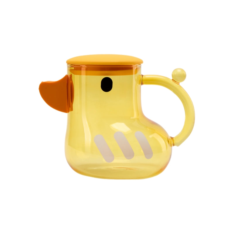 Adorable Duck-Shaped Glass Teapot - 1300ml