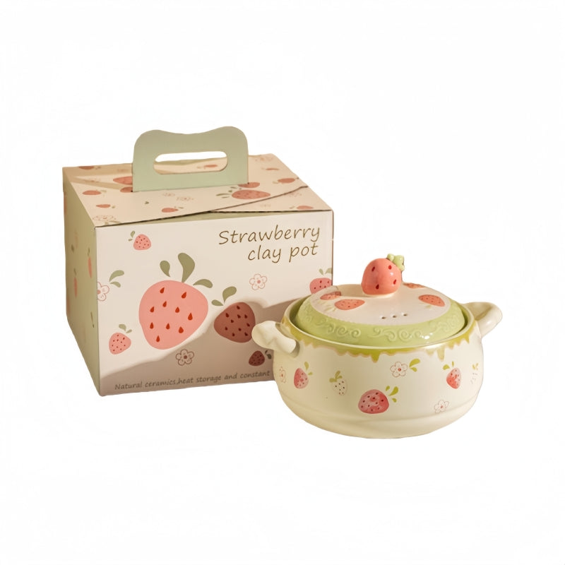 Modern Housewife Strawberry Clay Pot