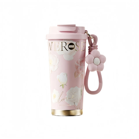 Flower Young Coffee Cup - 520ml French-Design Insulated Travel Mug Flower Young Coffee Cup - 520ml French-Design Insulated Travel Mug
