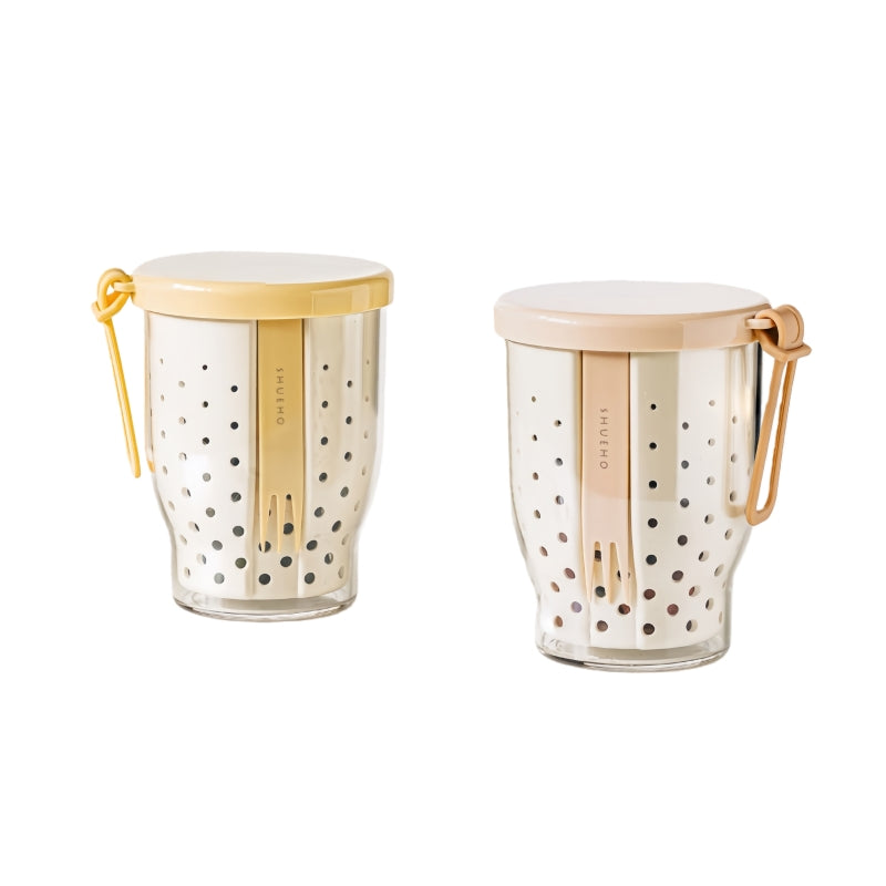 Portable Double-Layer Fruit Cup with Fork