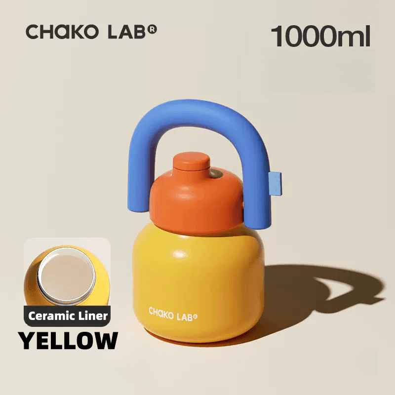 CHAKOLAB 1000ML LinLin Thermal and Cold Insulation Water Bottle - Portable Straw Bottle