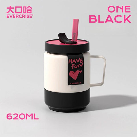 EVERCRISE HipHop Cup: Fun and Functional Insulated Straw Cup 620ml EVERCRISE HipHop Cup: Fun and Functional Insulated Straw Cup 620ml