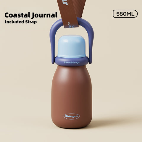 Sidagar Miu 580ml Insulated Stainless Steel Tumbler with Straw, Handle & Leak-Proof Lid - Portable Thermos Cup for Hot & Cold Drinks, Wide Mouth for Tea, Coffee Sidagar Miu 580ml Insulated Stainless Steel Tumbler with Straw, Handle & Leak-Proof Lid - Portable Thermos Cup for Hot & Cold Drinks, Wide Mouth for Tea, Coffee