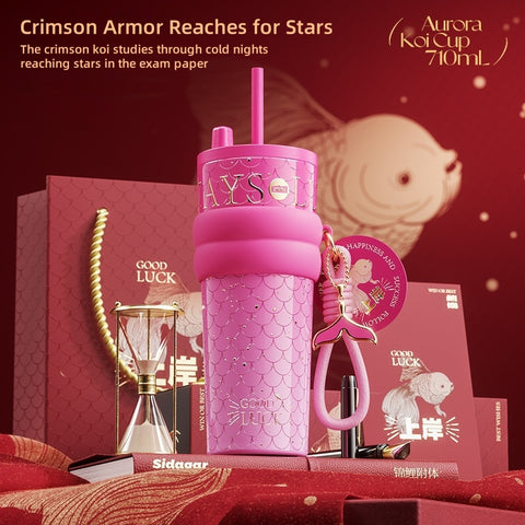 Sidagar Aurora KoiCup - 710mL Vacuum Insulated Stainless Steel Thermoses with Ceramic Coating, Motivational Koi Fish Design, 8H Heat & 24H Cold Retention, Leak-Proof Travel Mug (Gift-Ready) Sidagar Aurora KoiCup - 710mL Vacuum Insulated Stainless Steel Thermoses with Ceramic Coating, Motivational Koi Fish Design, 8H Heat & 24H Cold Retention, Leak-Proof Travel Mug (Gift-Ready)