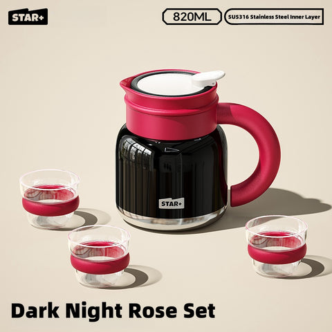 STAR+ Premium 820ml Retro Tea Brewing Pot - SUS 316 Stainless Steel | Long-Lasting Insulation, Versatile & Easy-to-Clean STAR+ Premium 820ml Retro Tea Brewing Pot - SUS 316 Stainless Steel | Long-Lasting Insulation, Versatile & Easy-to-Clean