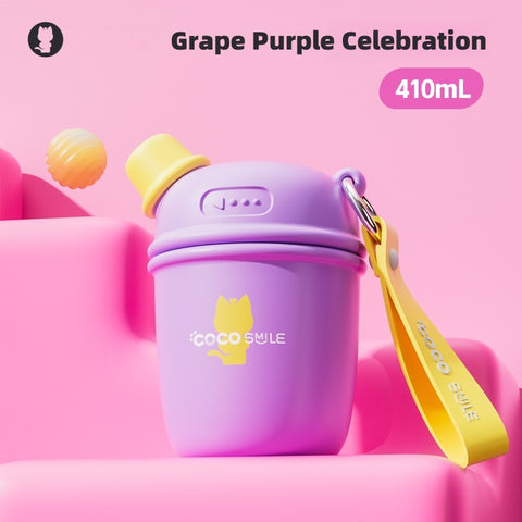 Cocosmile DUDU Insulated Tumbler - 410ml Leakproof Straw Cup, 8H Hot/Cold, 316 Stainless Steel Cocosmile DUDU Insulated Tumbler - 410ml Leakproof Straw Cup, 8H Hot/Cold, 316 Stainless Steel