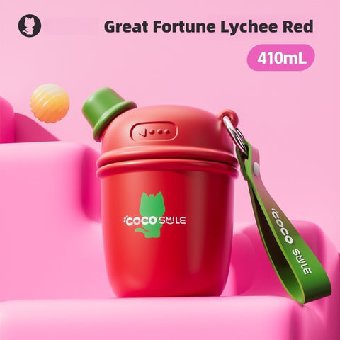 Cocosmile DUDU Insulated Tumbler - 410ml Leakproof Straw Cup, 8H Hot/Cold, 316 Stainless Steel Cocosmile DUDU Insulated Tumbler - 410ml Leakproof Straw Cup, 8H Hot/Cold, 316 Stainless Steel