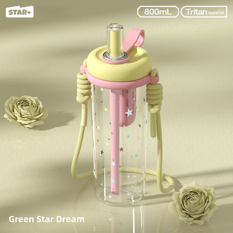 STAR+ Flower Series Water Bottle – 800ml, BPA-Free Tritan Material, Leak-Proof Design with Carrying Strap STAR+ Flower Series Water Bottle – 800ml, BPA-Free Tritan Material, Leak-Proof Design with Carrying Strap