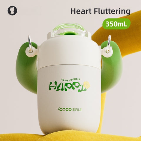 Cocosmile Cloud Handle Vacuum Insulated Stainless Steel Tumbler with Leak-Proof Straw - 350mL, 316 Stainless Steel, Summer Hydration Essentials Cocosmile Cloud Handle Vacuum Insulated Stainless Steel Tumbler with Leak-Proof Straw - 350mL, 316 Stainless Steel, Summer Hydration Essentials