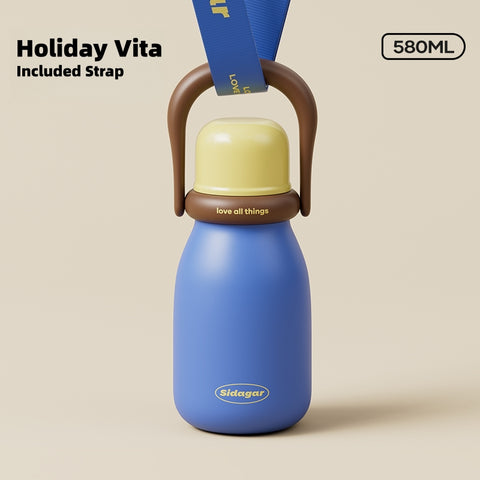 Sidagar Miu 580ml Insulated Stainless Steel Tumbler with Straw, Handle & Leak-Proof Lid - Portable Thermos Cup for Hot & Cold Drinks, Wide Mouth for Tea, Coffee Sidagar Miu 580ml Insulated Stainless Steel Tumbler with Straw, Handle & Leak-Proof Lid - Portable Thermos Cup for Hot & Cold Drinks, Wide Mouth for Tea, Coffee