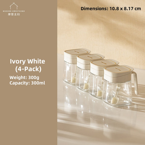 MDZF Sweet Home Stylish Multi-Purpose Seasoning Box and Oil Dispenser Set – High-Quality Spice Jar with One-Handed Operation MDZF Sweet Home Stylish Multi-Purpose Seasoning Box and Oil Dispenser Set – High-Quality Spice Jar with One-Handed Operation