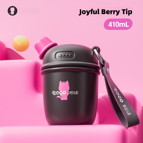 Cocosmile DUDU Insulated Tumbler - 410ml Leakproof Straw Cup, 8H Hot/Cold, 316 Stainless Steel Cocosmile DUDU Insulated Tumbler - 410ml Leakproof Straw Cup, 8H Hot/Cold, 316 Stainless Steel