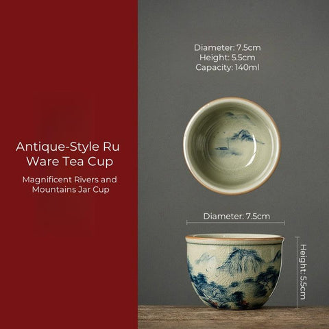 Hand-Painted Ceramic Tea Cup – Traditional Elegance Hand-Painted Ceramic Tea Cup – Traditional Elegance
