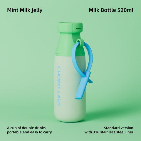 CHAKO LAB 520ml Insulated Stainless Steel Water Bottle - Double Drinking Design, 6-Hour Thermal Mug with Straw, Leak-Proof Travel Cup for Hot & Cold Beverages CHAKO LAB 520ml Insulated Stainless Steel Water Bottle - Double Drinking Design, 6-Hour Thermal Mug with Straw, Leak-Proof Travel Cup for Hot & Cold Beverages