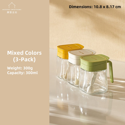 MDZF Sweet Home Stylish Multi-Purpose Seasoning Box and Oil Dispenser Set – High-Quality Spice Jar with One-Handed Operation MDZF Sweet Home Stylish Multi-Purpose Seasoning Box and Oil Dispenser Set – High-Quality Spice Jar with One-Handed Operation