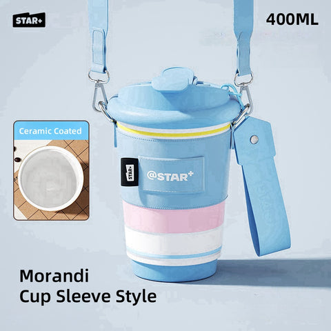 STAR+ Stylish Y2K Thermal Ceramic Coffee Cup - Portable, Leak-Proof, and BPA-Free (400ML) STAR+ Stylish Y2K Thermal Ceramic Coffee Cup - Portable, Leak-Proof, and BPA-Free (400ML)
