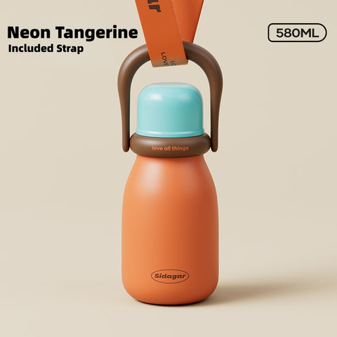 Sidagar Miu 580ml Insulated Stainless Steel Tumbler with Straw, Handle & Leak-Proof Lid - Portable Thermos Cup for Hot & Cold Drinks, Wide Mouth for Tea, Coffee Sidagar Miu 580ml Insulated Stainless Steel Tumbler with Straw, Handle & Leak-Proof Lid - Portable Thermos Cup for Hot & Cold Drinks, Wide Mouth for Tea, Coffee