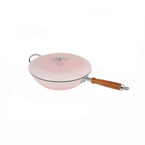MOCAROSE Enamel Iron Wok 32cm Pot for Versatile Cooking MOCAROSE Enamel Iron Wok 32cm Pot for Versatile Cooking