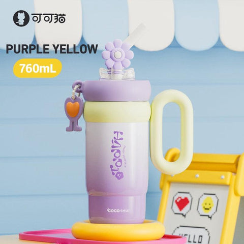Coco Smile Rotating Flower Thermos Cup - 760ml Coco Smile Rotating Flower Thermos Cup - 760ml