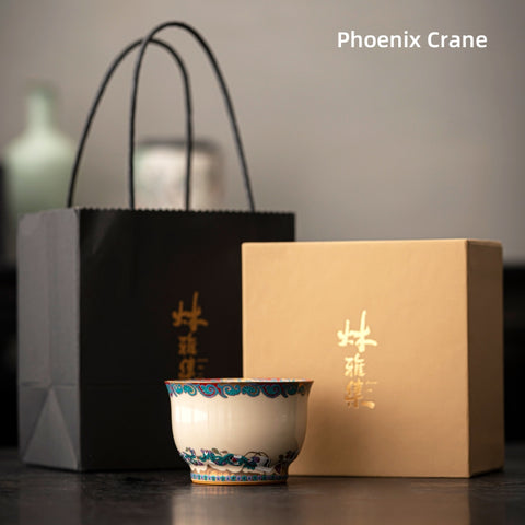 Elegant Handcrafted Teacup with Traditional Chinese Pattern – 100ml Ceramic Cup with Gold Detailing Elegant Handcrafted Teacup with Traditional Chinese Pattern – 100ml Ceramic Cup with Gold Detailing