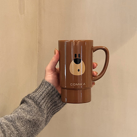 COMIKA DunDun Ceramic Mug 520ML - Large Capacity, Unique Brown Bear Design, Eco-Friendly Gift Mug COMIKA DunDun Ceramic Mug 520ML - Large Capacity, Unique Brown Bear Design, Eco-Friendly Gift Mug