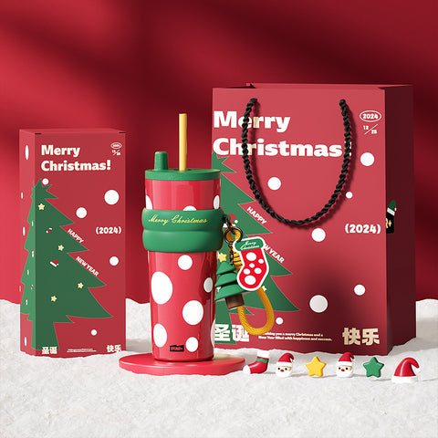 Limited Edition Christmas Gift Set - STAR+ 710ML Insulated Ceramic Straw Bottle with Accessories Limited Edition Christmas Gift Set - STAR+ 710ML Insulated Ceramic Straw Bottle with Accessories