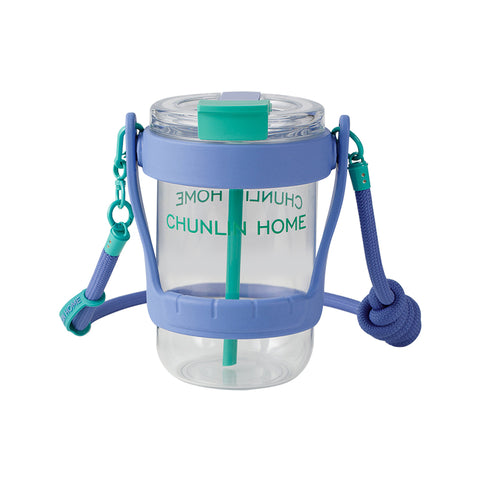 CHUNLIN HOME DADA PLUS 1000ML Tritan Outdoor Water Bottle with Adjustable Strap and Straw CHUNLIN HOME DADA PLUS 1000ML Tritan Outdoor Water Bottle with Adjustable Strap and Straw