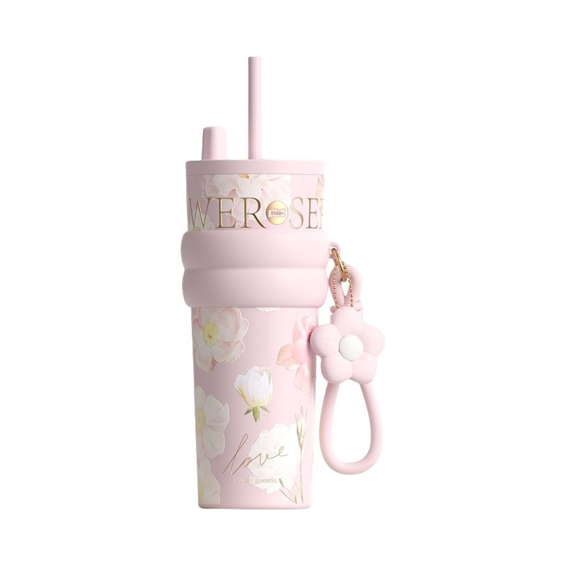 STAR+ FlorAurora floral design stainless steel water bottle
