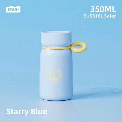 STAR+ Mini Insulated Bottle – 350ml Stainless Steel Vacuum Flask with Silicone Handle | Leak-Proof & Portable Thermal Mug for Hot & Cold Drinks STAR+ Mini Insulated Bottle – 350ml Stainless Steel Vacuum Flask with Silicone Handle | Leak-Proof & Portable Thermal Mug for Hot & Cold Drinks
