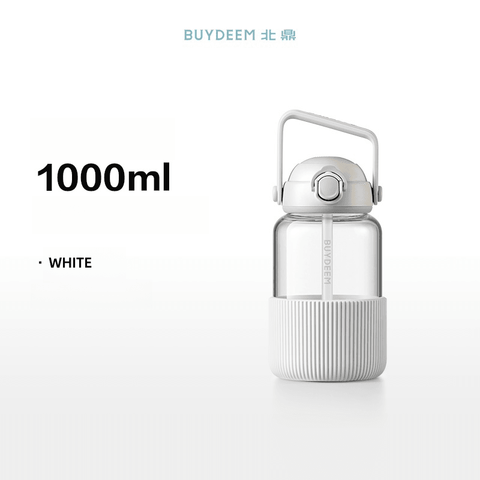 Buydeem DunDun Glass Straw Bottle 800ml & 1000ml - High Borosilicate Glass Buydeem DunDun Glass Straw Bottle 800ml & 1000ml - High Borosilicate Glass
